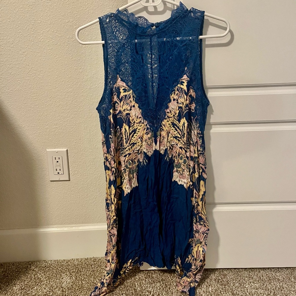 Free People Printed Trapeze Dress